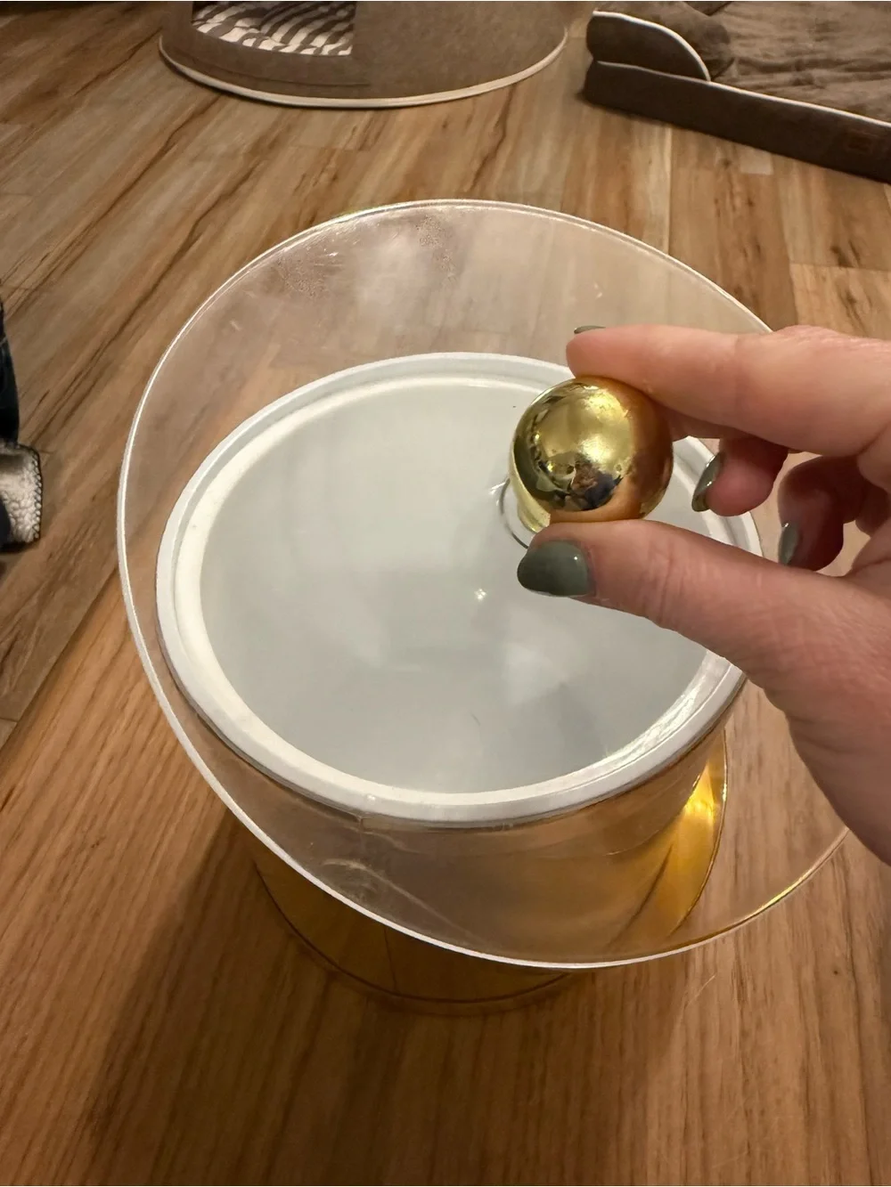 Gold Ice Bucket with Handle - Classic Bar Accessory